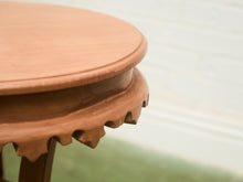 Load image into Gallery viewer, Vintage Wood Scalloped Edge End Table
