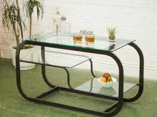 Load image into Gallery viewer, Mid-Century Modern Brass Bar Cart Milo Baughman Style Etagere

