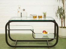 Load image into Gallery viewer, Mid-Century Modern Brass Bar Cart Milo Baughman Style Etagere
