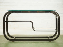 Load image into Gallery viewer, Mid-Century Modern Brass Bar Cart Milo Baughman Style Etagere
