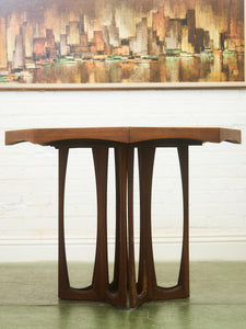 Sculptural Base Dining Table with Leaf
