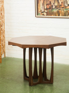 Sculptural Base Dining Table with Leaf