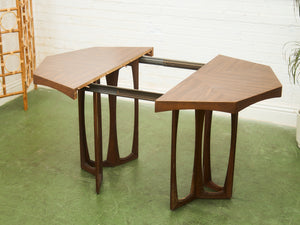 Sculptural Base Dining Table with Leaf