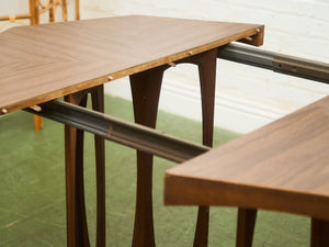 Sculptural Base Dining Table with Leaf