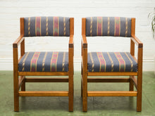 Load image into Gallery viewer, Pair of Modernist Pine Armchairs with Original Upholstery
