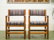 Load image into Gallery viewer, Pair of Modernist Pine Armchairs with Original Upholstery
