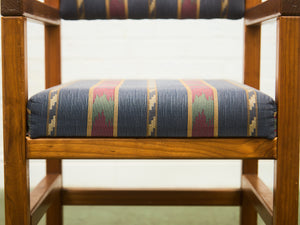 Pair of Modernist Pine Armchairs with Original Upholstery