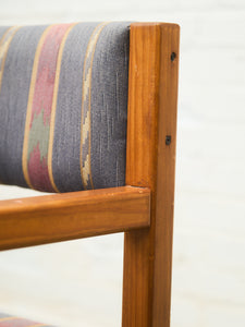 Pair of Modernist Pine Armchairs with Original Upholstery
