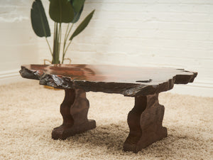 Organic Burl Redwood Coffee Table