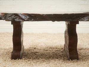 Organic Burl Redwood Coffee Table