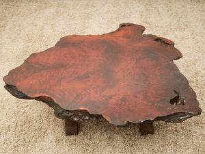 Organic Burl Redwood Coffee Table