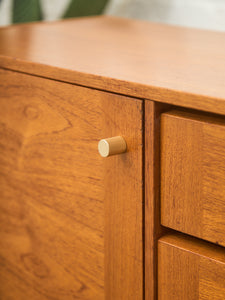 Large Multiple Drawer Mid-Century Modern Teak Cabinet Danish Modern