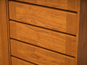 Large Multiple Drawer Mid-Century Modern Teak Cabinet Danish Modern