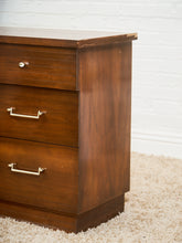 Load image into Gallery viewer, Mid-Century Modern Walnut 6-Drawer Dresser with Chrome Pulls
