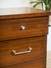 Load image into Gallery viewer, Mid-Century Modern Walnut 6-Drawer Dresser with Chrome Pulls

