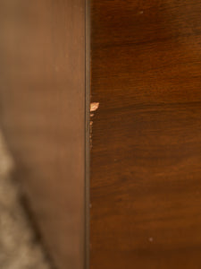 Mid-Century Modern Walnut 6-Drawer Dresser with Chrome Pulls