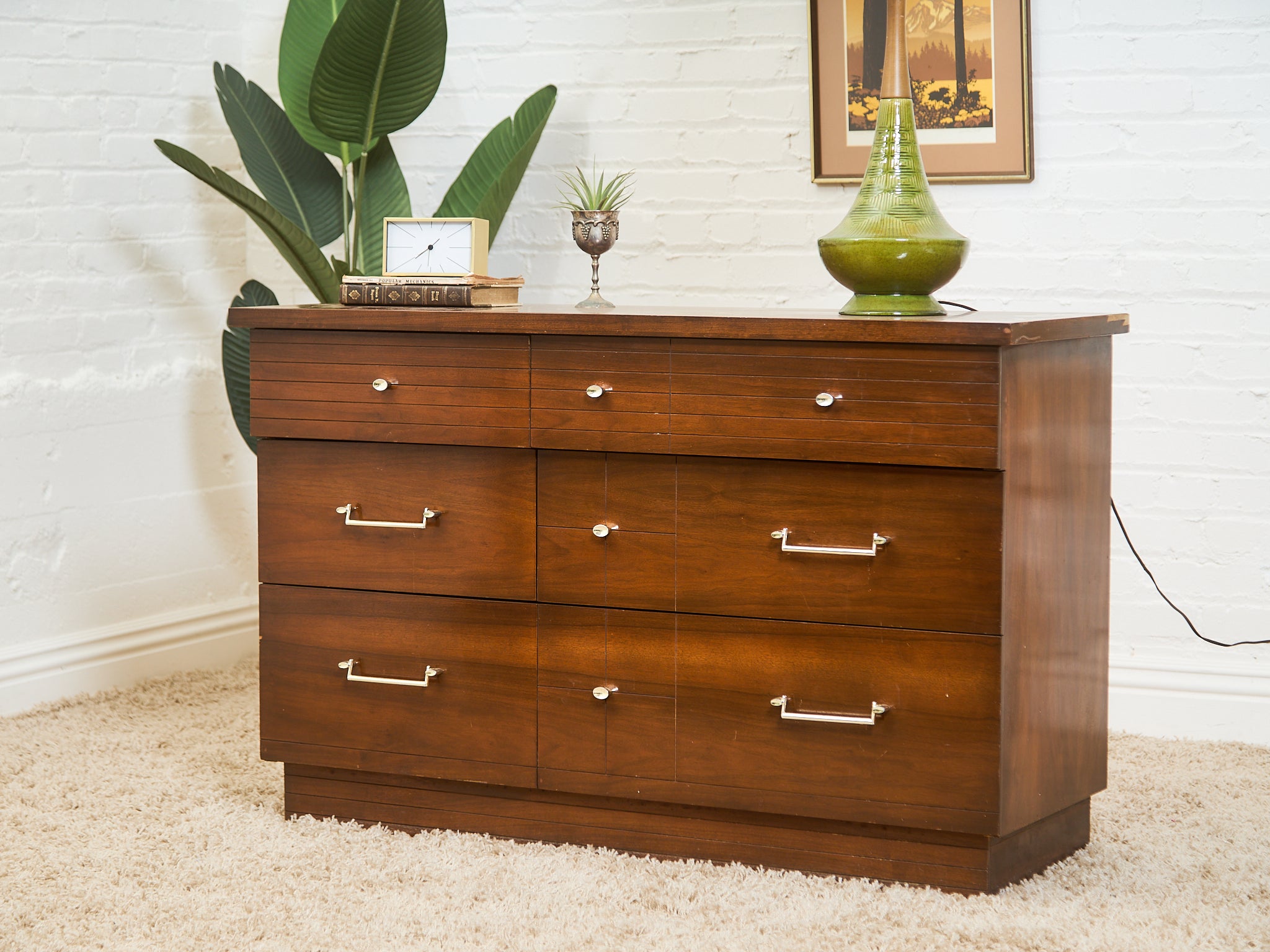 ribbed wood dresser Amazon.com: Fluted Dresser for Bedroom with 6 Drawers, 46" Tall Modern Chest of Drawers with Metal Handle, Wooden Dresser TV Stand, Wood Closet Clothes Storage Organizer for Living Room, Hallway, Natural Oak :