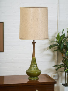 Lime Green Vintage Mid Century Lamp