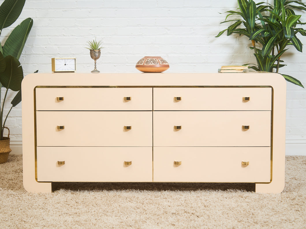 6 Drawer Waterfall Dresser