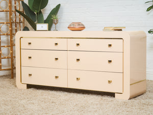 6 Drawer Waterfall Dresser
