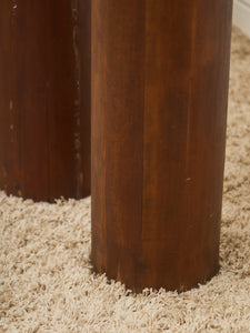 Roman Tuscan tapered Columns Walnut Finish