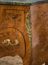 Load image into Gallery viewer, French Bombay Vintage Green Marble Top Nightstands
