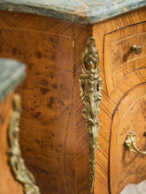Load image into Gallery viewer, French Bombay Vintage Green Marble Top Nightstands
