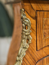 Load image into Gallery viewer, French Bombay Vintage Green Marble Top Nightstands
