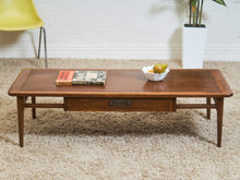 Load image into Gallery viewer, MCM Walnut Single Drawer Coffee Table
