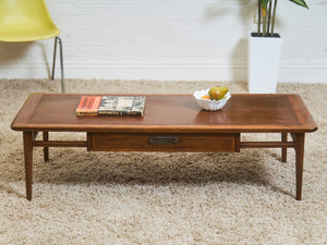 MCM Walnut Single Drawer Coffee Table