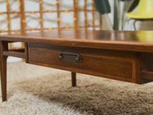 Load image into Gallery viewer, MCM Walnut Single Drawer Coffee Table

