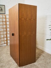 Load image into Gallery viewer, Mid-Century Modern Walnut Storage Cabinet with Black Handles
