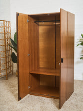 Load image into Gallery viewer, Mid-Century Modern Walnut Storage Cabinet with Black Handles
