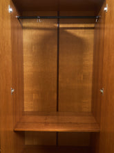 Load image into Gallery viewer, Mid-Century Modern Walnut Storage Cabinet with Black Handles
