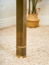 Load image into Gallery viewer, Mid-Century Mastercraft Greek Key Brass and Glass Dining Table
