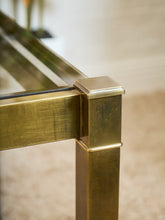 Load image into Gallery viewer, Mid-Century Mastercraft Greek Key Brass and Glass Dining Table
