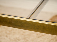 Load image into Gallery viewer, Mid-Century Mastercraft Greek Key Brass and Glass Dining Table
