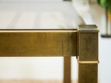 Load image into Gallery viewer, Mid-Century Mastercraft Greek Key Brass and Glass Dining Table
