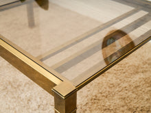 Load image into Gallery viewer, Mid-Century Mastercraft Greek Key Brass and Glass Dining Table
