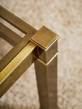 Load image into Gallery viewer, Mid-Century Mastercraft Greek Key Brass and Glass Dining Table

