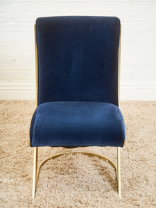 Mid-Century Basset Navy Blue Chairs Set of 6