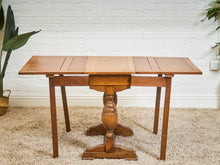 Load image into Gallery viewer, Antique English Victorian style Drop Leaf Gate Leg Console or Dining Table 19th century
