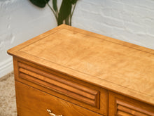 Load image into Gallery viewer, Walnut 6 Drawer Dresser with Louvered Drawers
