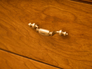 Walnut 6 Drawer Dresser with Louvered Drawers