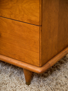 Walnut 6 Drawer Dresser with Louvered Drawers