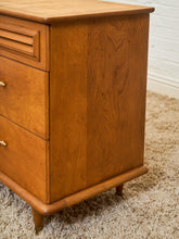 Load image into Gallery viewer, Walnut 6 Drawer Dresser with Louvered Drawers
