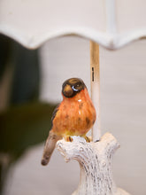 Load image into Gallery viewer, Pair of Whimsical Ceramic Bird Table Lamps with Pleated Shades
