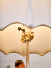 Load image into Gallery viewer, Pair of Whimsical Ceramic Bird Table Lamps with Pleated Shades
