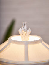 Load image into Gallery viewer, Pair of Whimsical Ceramic Bird Table Lamps with Pleated Shades
