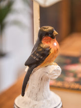 Load image into Gallery viewer, Pair of Whimsical Ceramic Bird Table Lamps with Pleated Shades

